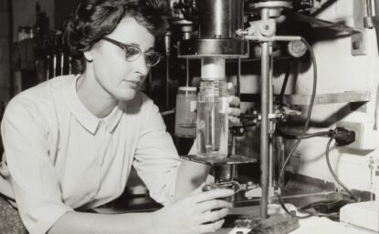 Woman at lab with instrument