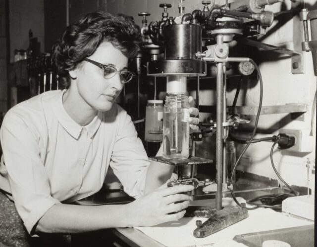 Woman at lab with instrument