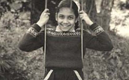 Uma Chowdhry as a young girl
