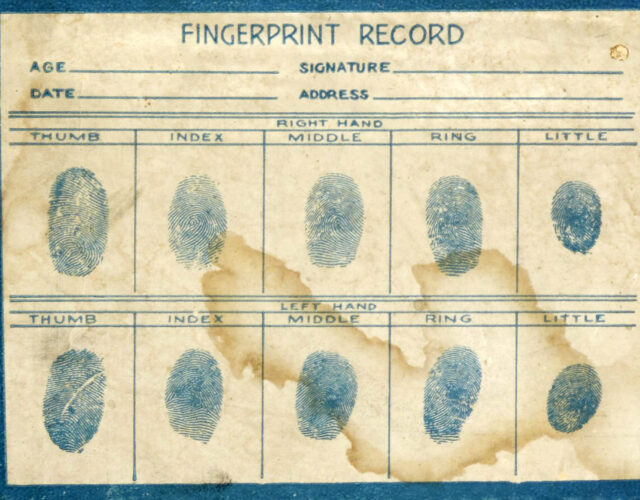 chart of fingerprints